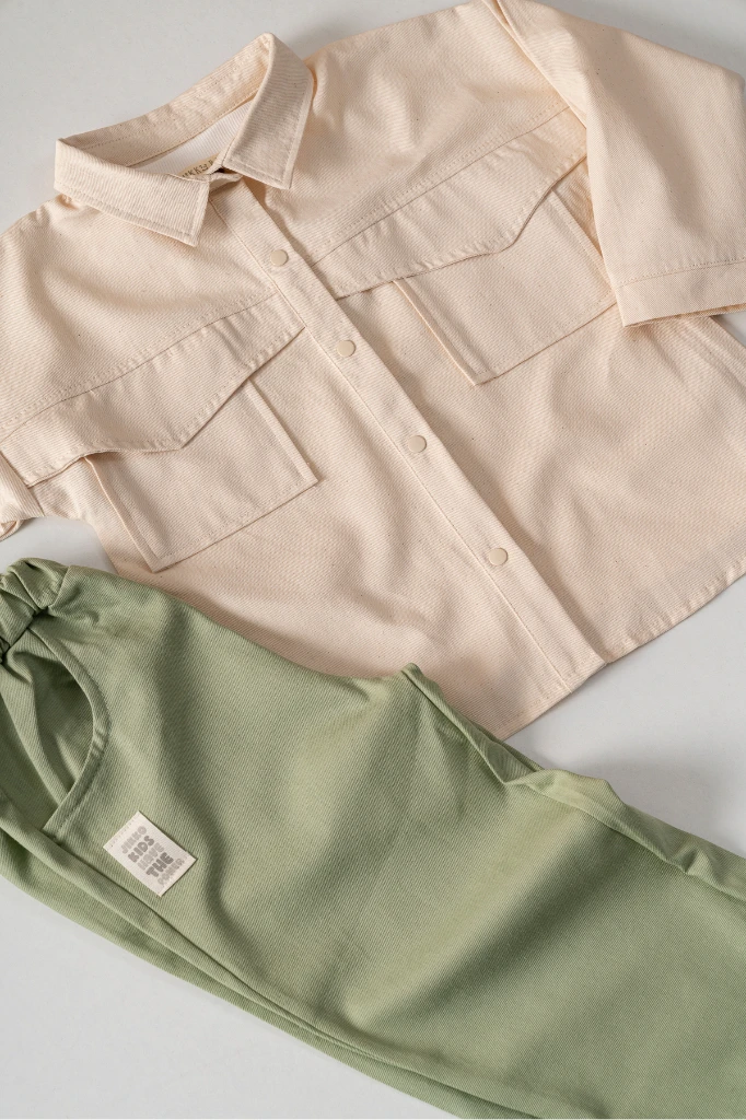 Erkek Bebek Gabardin Ceketli 3'lü Takım 9041 MS - YEŞİL