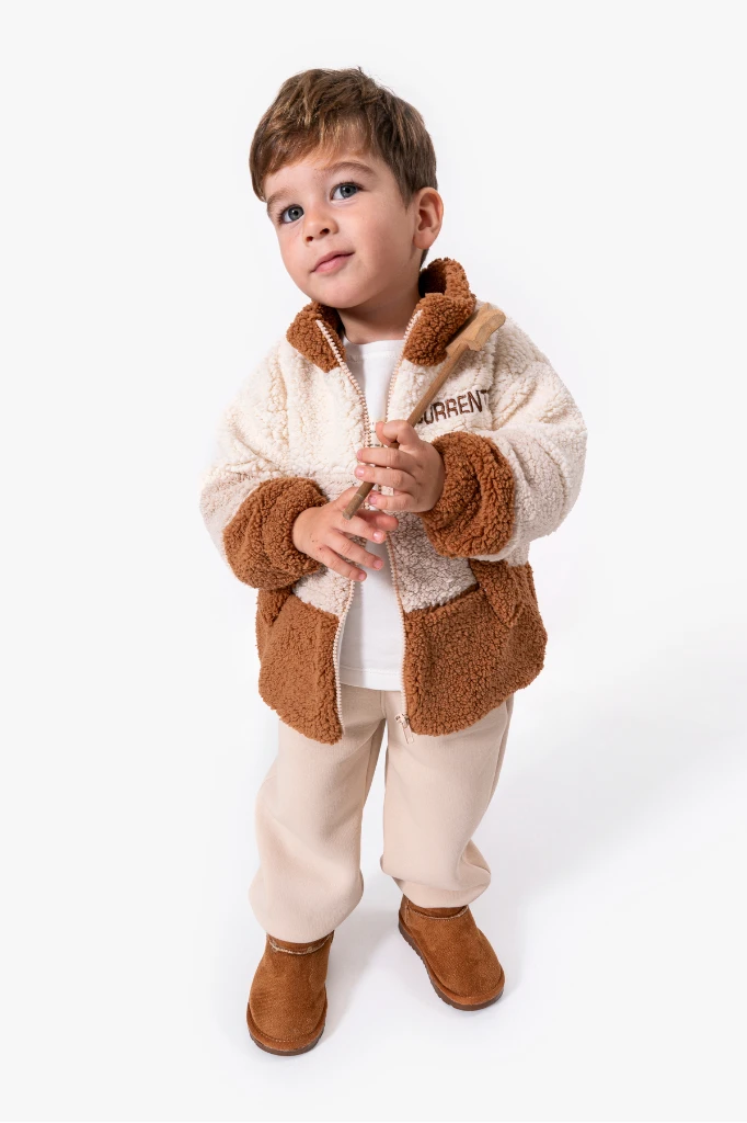 Welsoft Ceketli 3'lü Erkek Bebek Takım 8168 - KAHVERENGİ