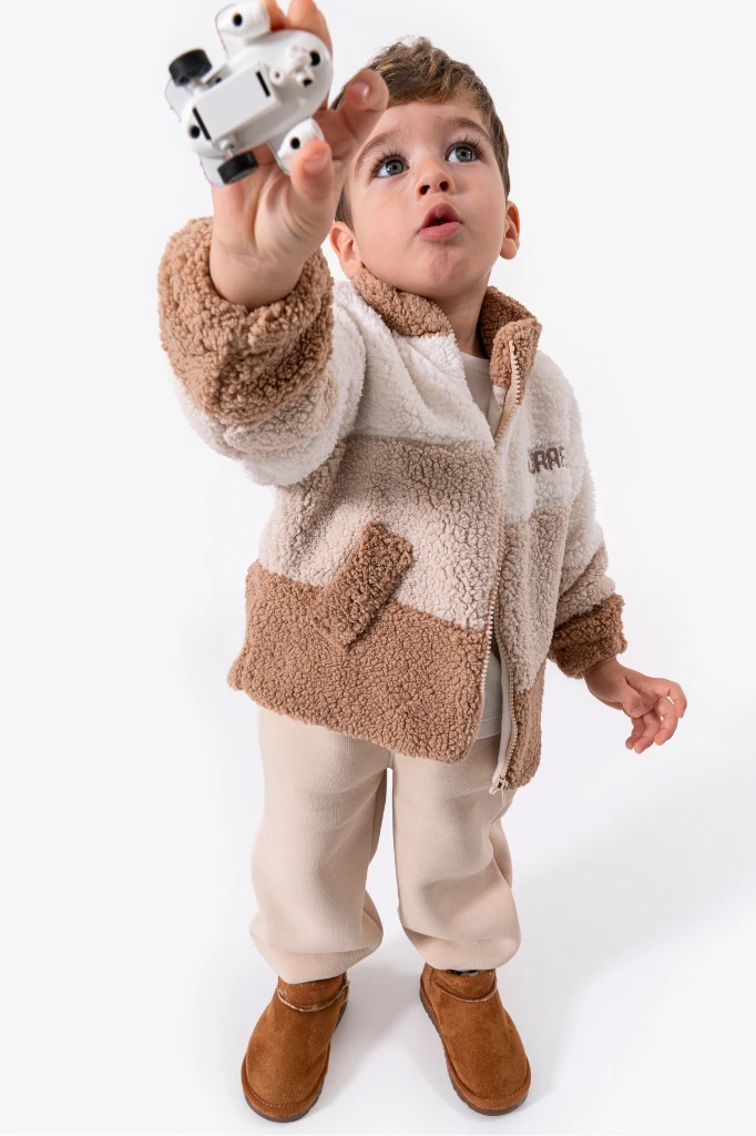 Welsoft Ceketli 3'lü Erkek Bebek Takım 8168 - VİZON