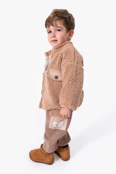 Peluş Mont 3'lü Bebek Takımı 8067 - VİZON