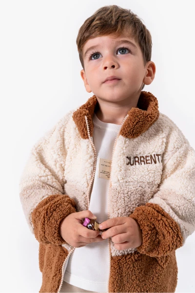 Welsoft Ceketli 3'lü Erkek Bebek Takım 8168 - KAHVERENGİ