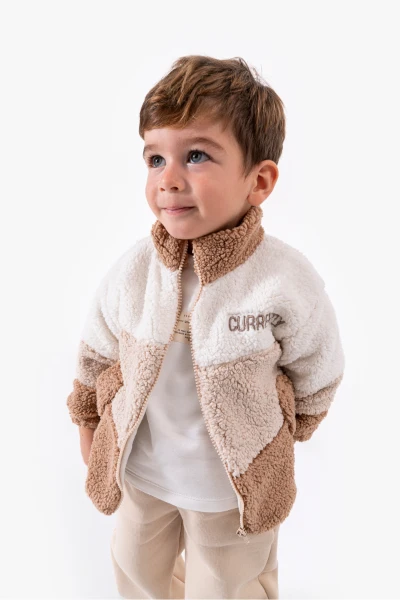 Welsoft Ceketli 3'lü Erkek Bebek Takım 8168 - VİZON