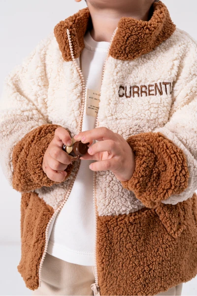 Welsoft Ceketli 3'lü Erkek Bebek Takım 8168 - KAHVERENGİ