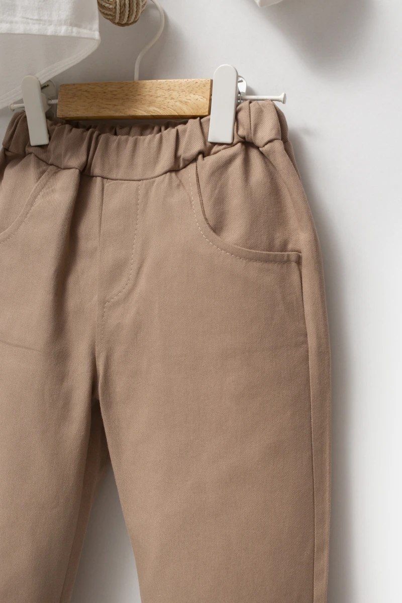 Modern Classic 2'li Bayramlık & Hediyelik Erkek Bebek Takımı 9080 - EKRU