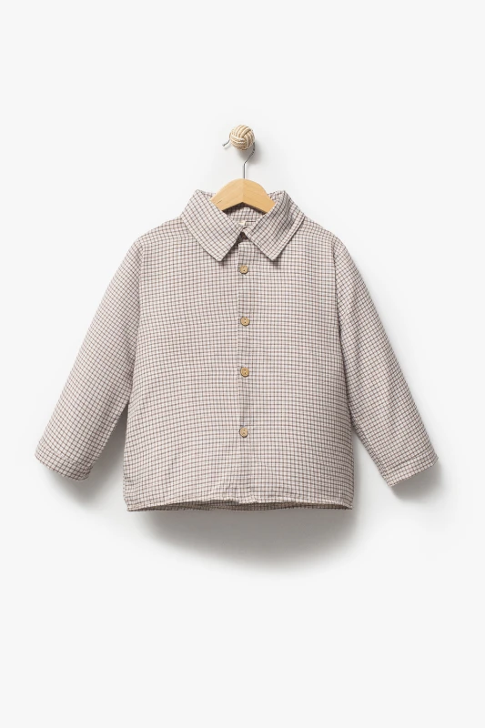 Ekose Gömlekli Yelekli Bayramlık 3'lü Erkek Çocuk Takımı 9081 - KAHVERENGİ