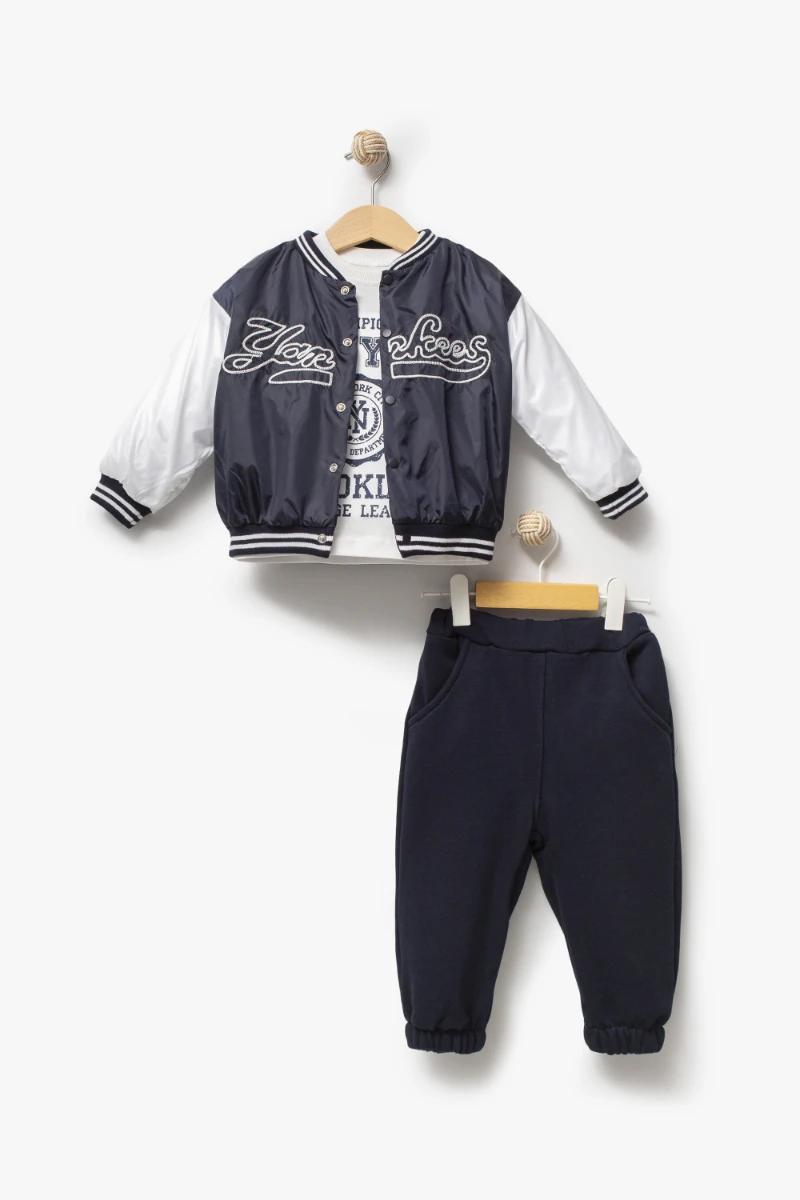 Neko Baby College Üçlü Bebek Takımı 1004 - LACİVERT