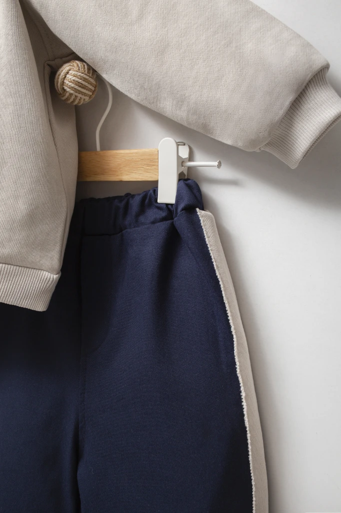 Sweatshirt ve Pantolon İkili Çocuk Kombini 9078 - LACİVERT