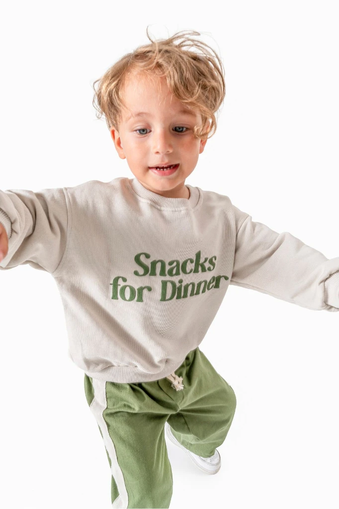 Sweatshirt ve Pantolon İkili Çocuk Kombini 9078 - YEŞİL