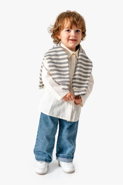 Gömlek Sweat Pantolon Takımı 9071 - GRİ
