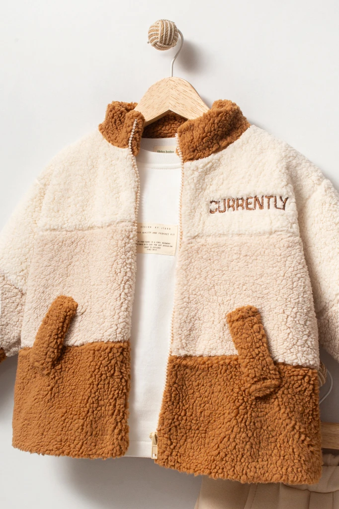 Welsoft Ceketli 3'lü Erkek Bebek Takım 8168 - KAHVERENGİ