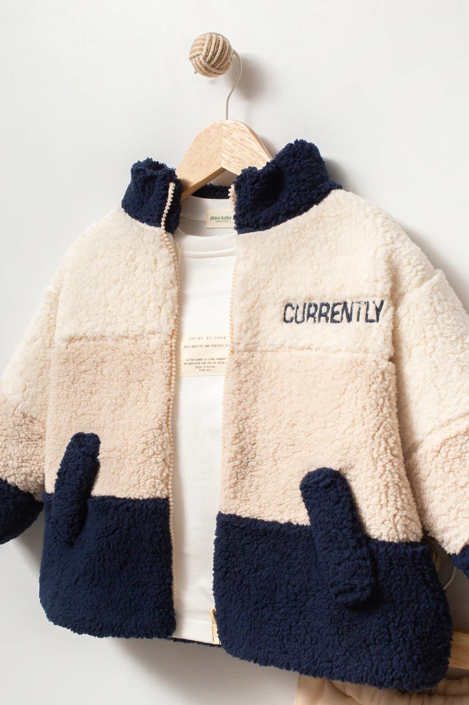 Welsoft Ceketli 3'lü Erkek Bebek Takım 8168 - LACİVERT