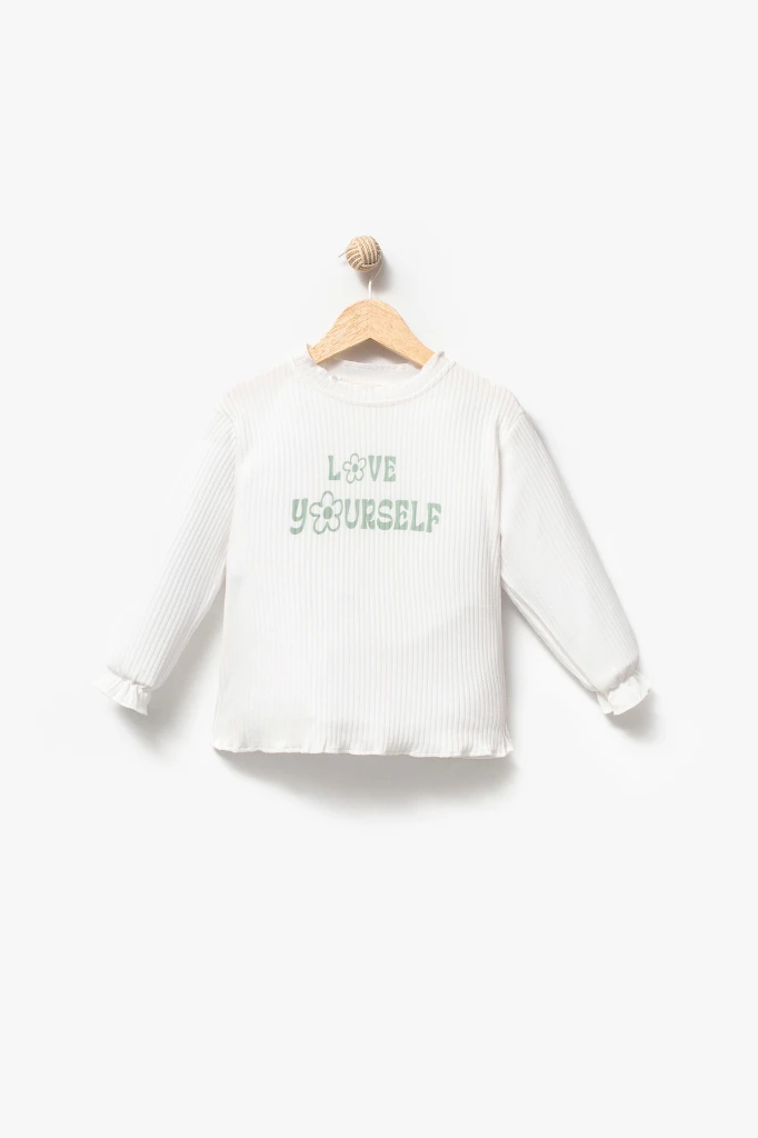 Fiyonk Detaylı Kapitone Montlu 3'lü Kız Çocuk Takımı 9088 - YEŞİL