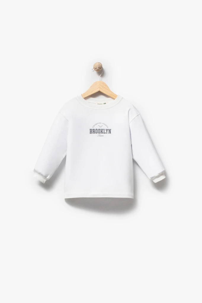 Sırt Baskılı Cep Detaylı 3'lü Erkek Çocuk Takımı 9090 - BEJ