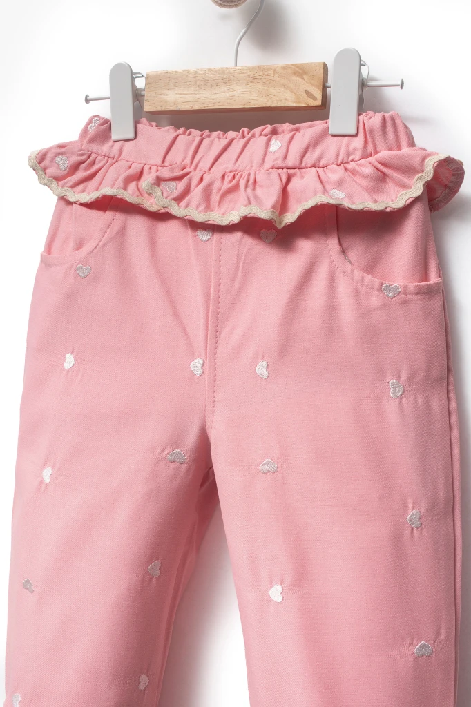 Su Taşı Yaka Detaylı Kız Bebek Alt Üst Takım 9092 - BEYAZ