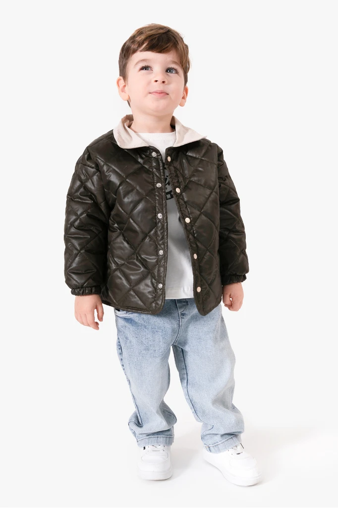 Kapitone Basic Bayramlık 3'lü Erkek Mont Takımı 9082 - HAKİ