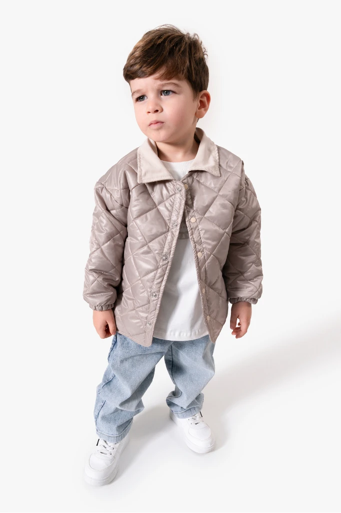 Kapitone Basic Bayramlık 3'lü Erkek Mont Takımı 9082 - GRİ