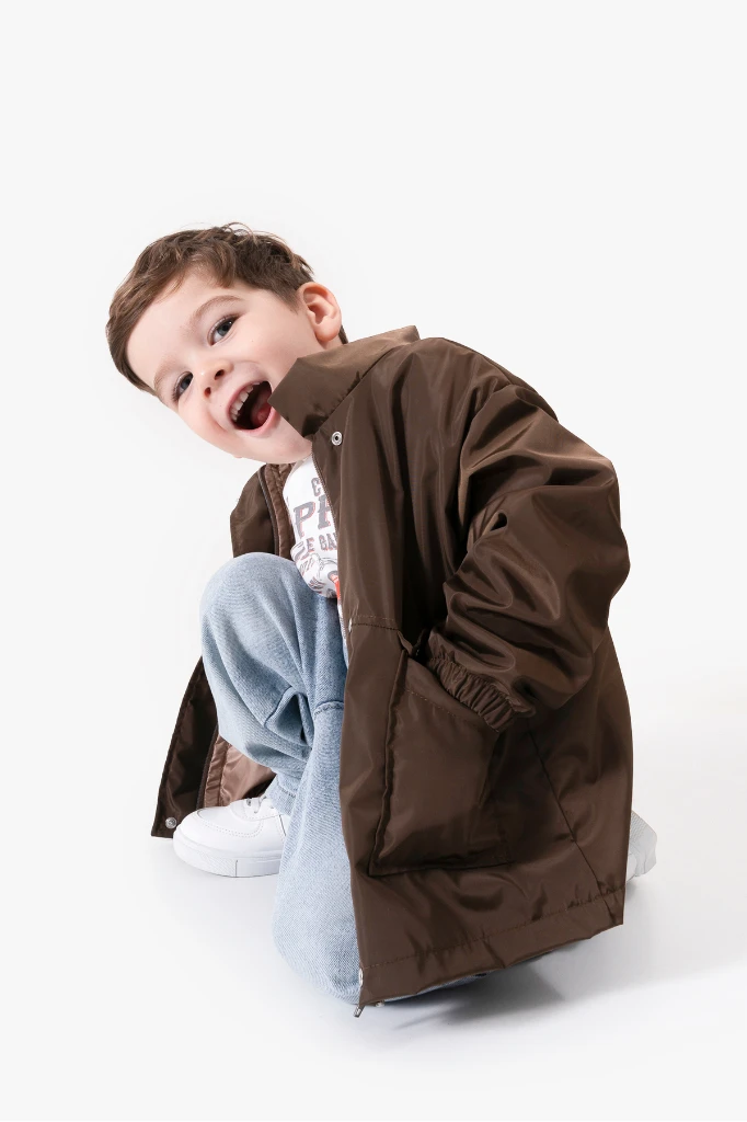 Motor Baskılı Erkek Bebek Günlük 3’lü Set 9087 - KAHVERENGİ