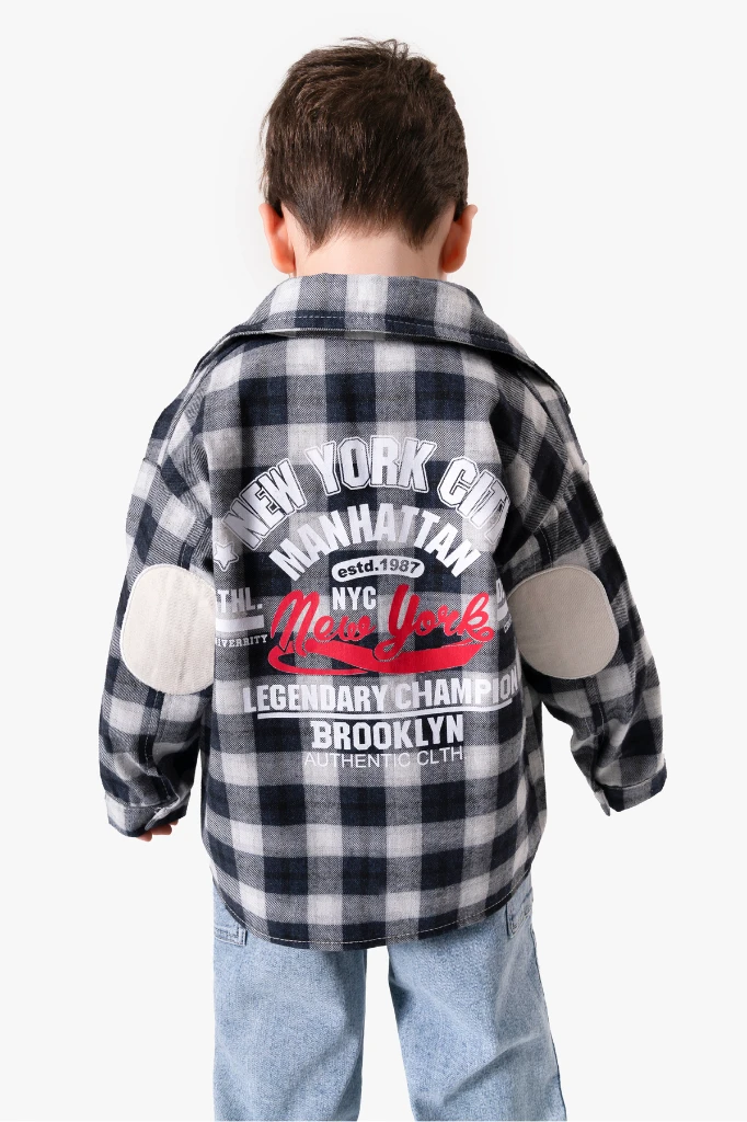 Sırt Baskılı Cep Detaylı 3'lü Erkek Çocuk Takımı 9090 - LACİVERT