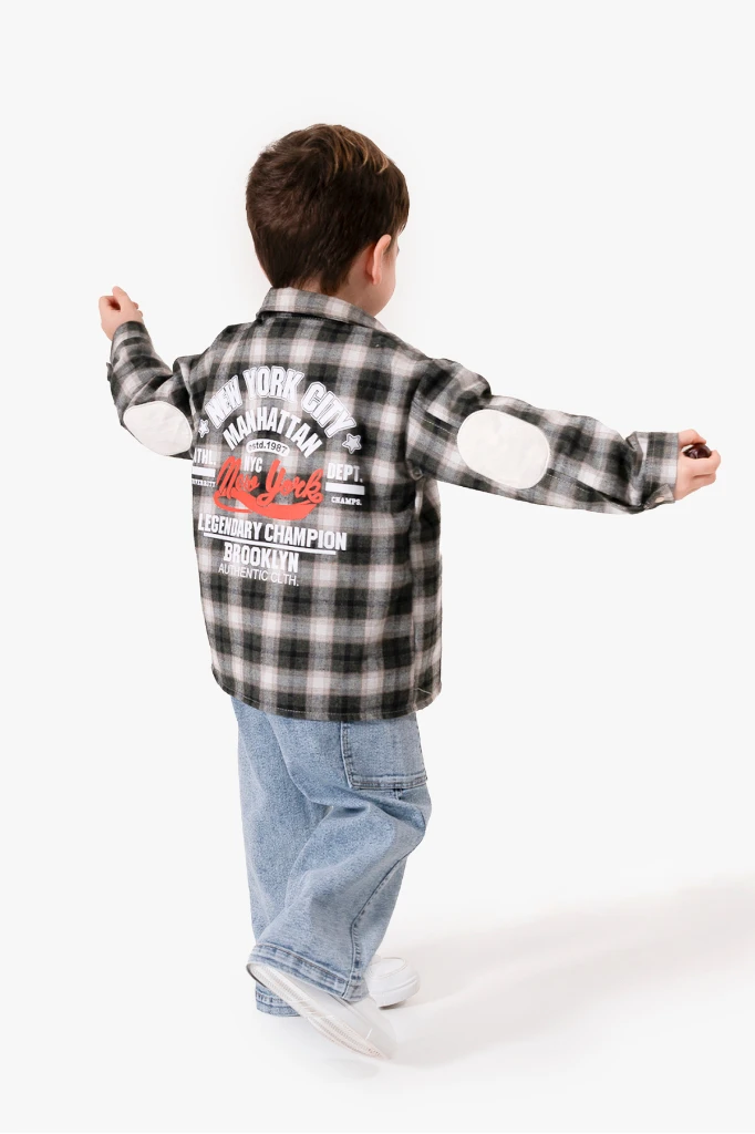 Sırt Baskılı Cep Detaylı 3'lü Erkek Çocuk Takımı 9090 - HAKİ