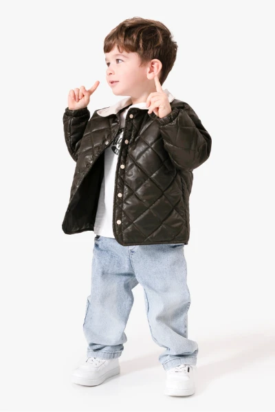 Kapitone Basic Bayramlık 3'lü Erkek Mont Takımı 9082 - HAKİ