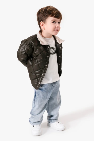 Kapitone Basic Bayramlık 3'lü Erkek Mont Takımı 9082 - HAKİ