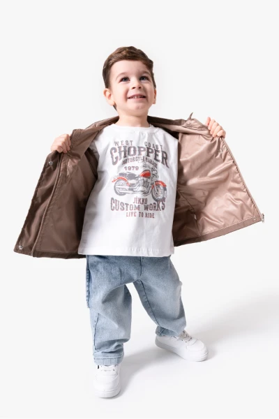 Motor Baskılı Erkek Bebek Günlük 3’lü Set 9087 - VİZON