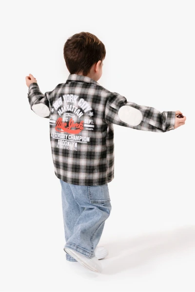 Sırt Baskılı Cep Detaylı 3'lü Erkek Çocuk Takımı 9090 - HAKİ