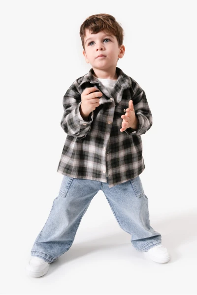 Sırt Baskılı Cep Detaylı 3'lü Erkek Çocuk Takımı 9090 - HAKİ