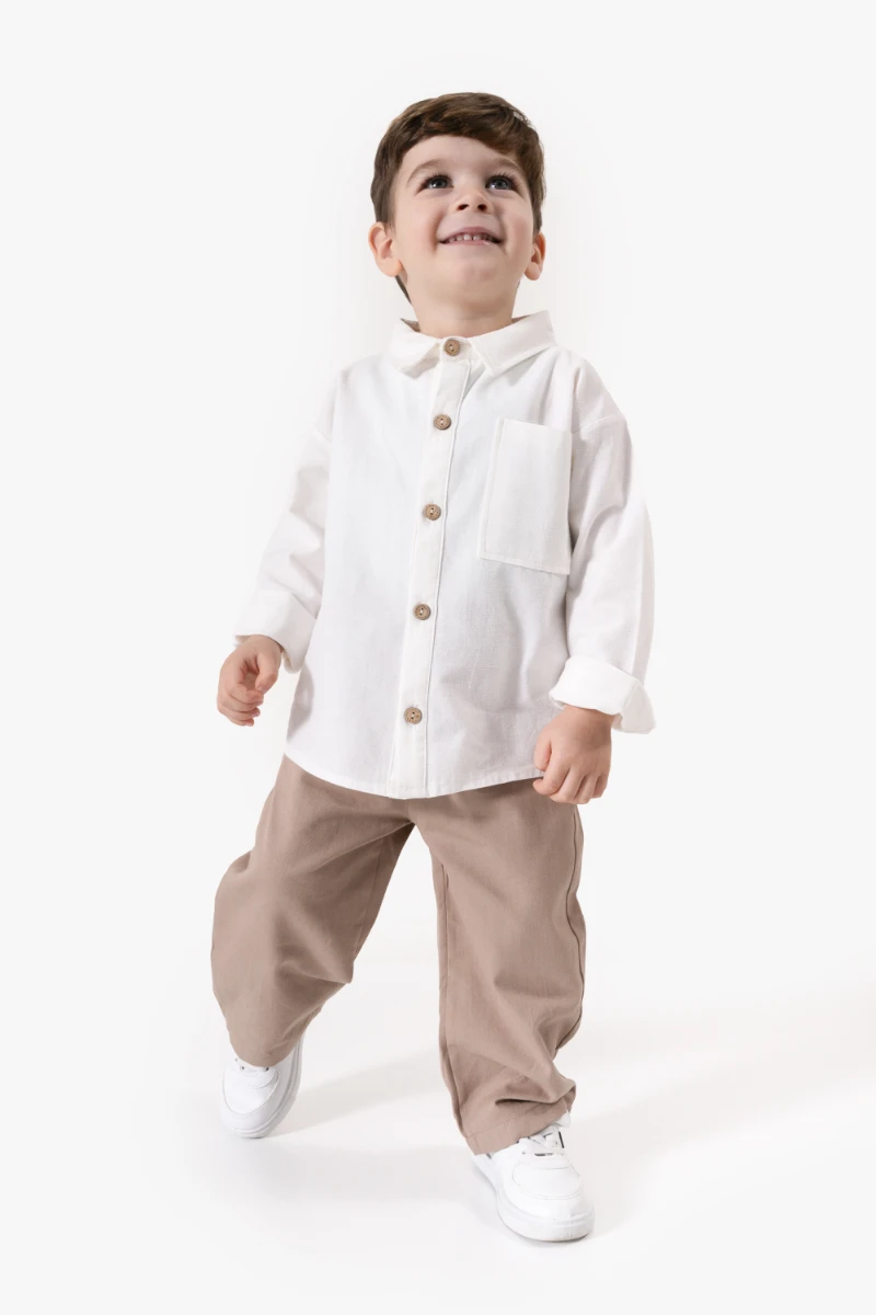 Modern Classic 2'li Bayramlık & Hediyelik Erkek Bebek Takımı 9080 - EKRU