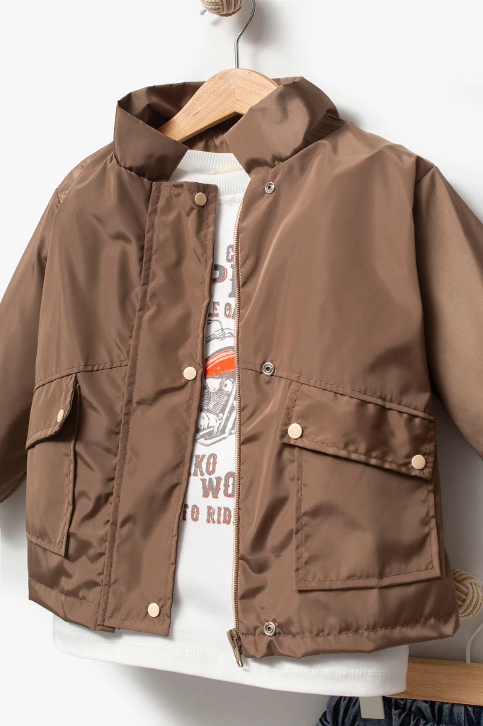 Motor Baskılı Erkek Bebek Günlük 3’lü Set 9087 - VİZON