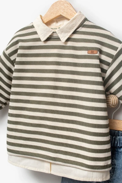 Gömlek Sweat Pantolon Takımı 9071 - HAKİ