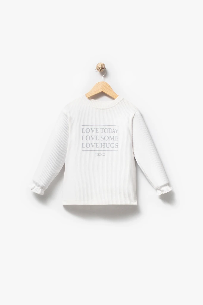 3'lü Kapüşonlu Kız Bebek Mont & Pantolon Bayramlık Takım 9083 - BEYAZ