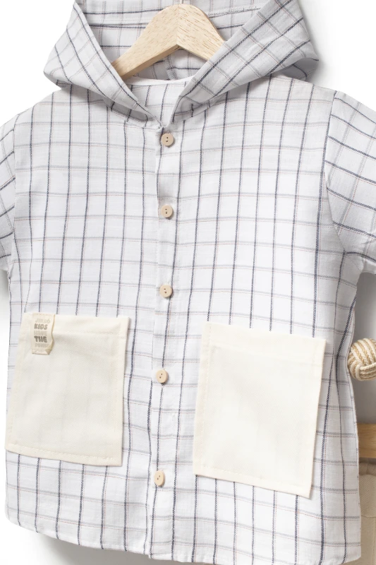 Kapüşonlu Cepli Bebek 2'li Takımı 3700 - BEJ