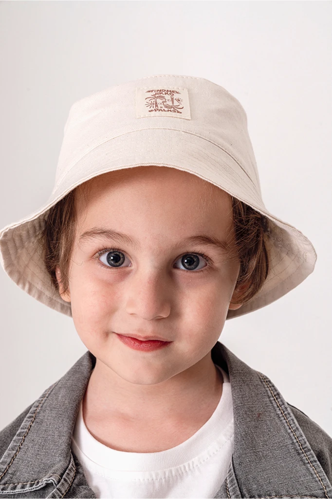 Unisex Çocuk Gabardin Balıkçı Şapka 2001 - BEJ