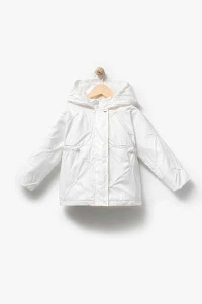 Kız Çocuk Kapüşonlu Yağmurluk 2000 - BEYAZ