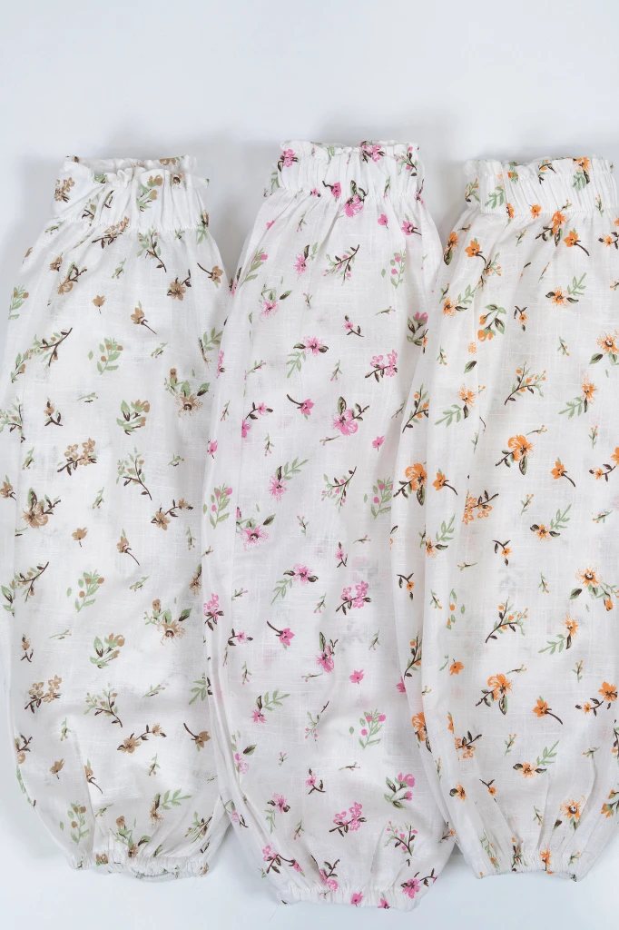 Kız Çocuk Çiçek Desenli Yazlık Şalvar Pantolon 2002 - ÇOK RENKLİ