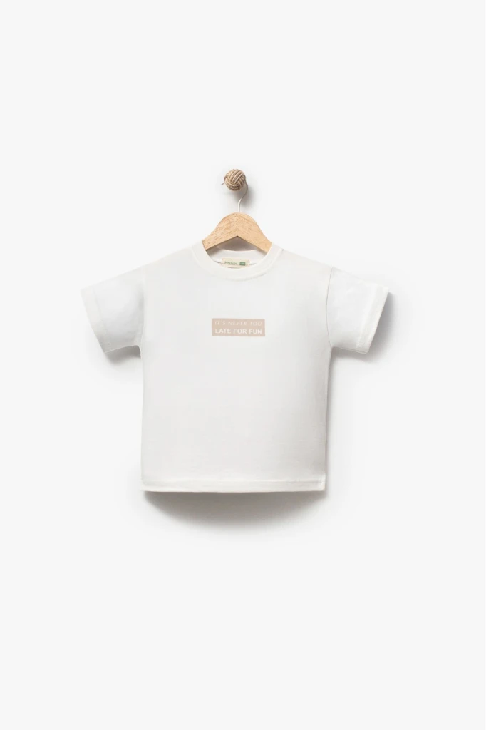 Erkek Çocuk Kısa Kollu Gömlekli Şortlu 3’lü Takım 3703 - BEJ