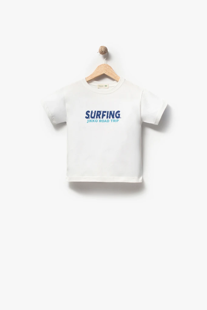 Kot Gömlek Kot Şort ve T-shirt 3lü Erkek Çocuk Takım 3701 - MAVİ