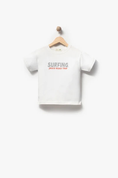 Kot Gömlek Kot Şort ve T-shirt 3lü Erkek Çocuk Takım 3701 - KOYU GRİ