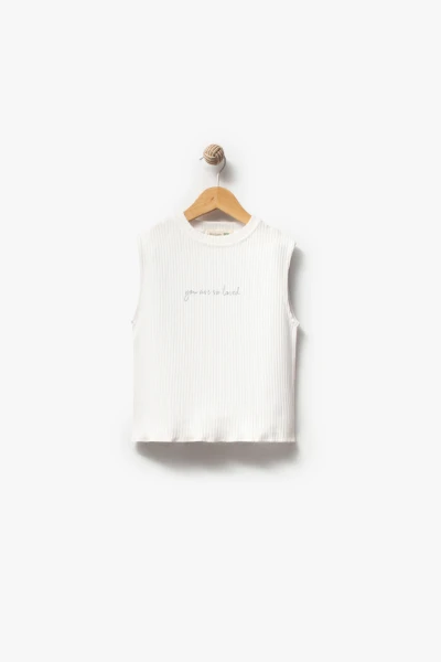 Kalp Nakış Detaylı Kot Yelekli Etekli 3lü Kız Çocuk Takım 3705 - LACİVERT