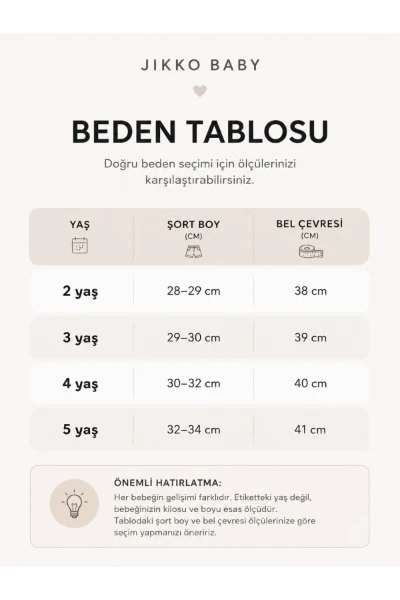 Çizgili Örme 3'lü Şort 3720 - ÇOK RENKLİ