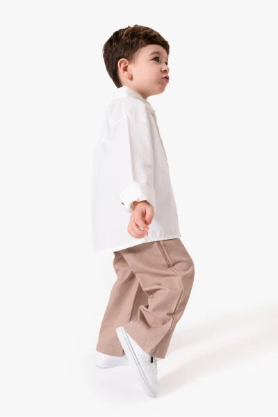 Modern Classic 2'li Bayramlık & Hediyelik Erkek Bebek Takımı 9080 - EKRU