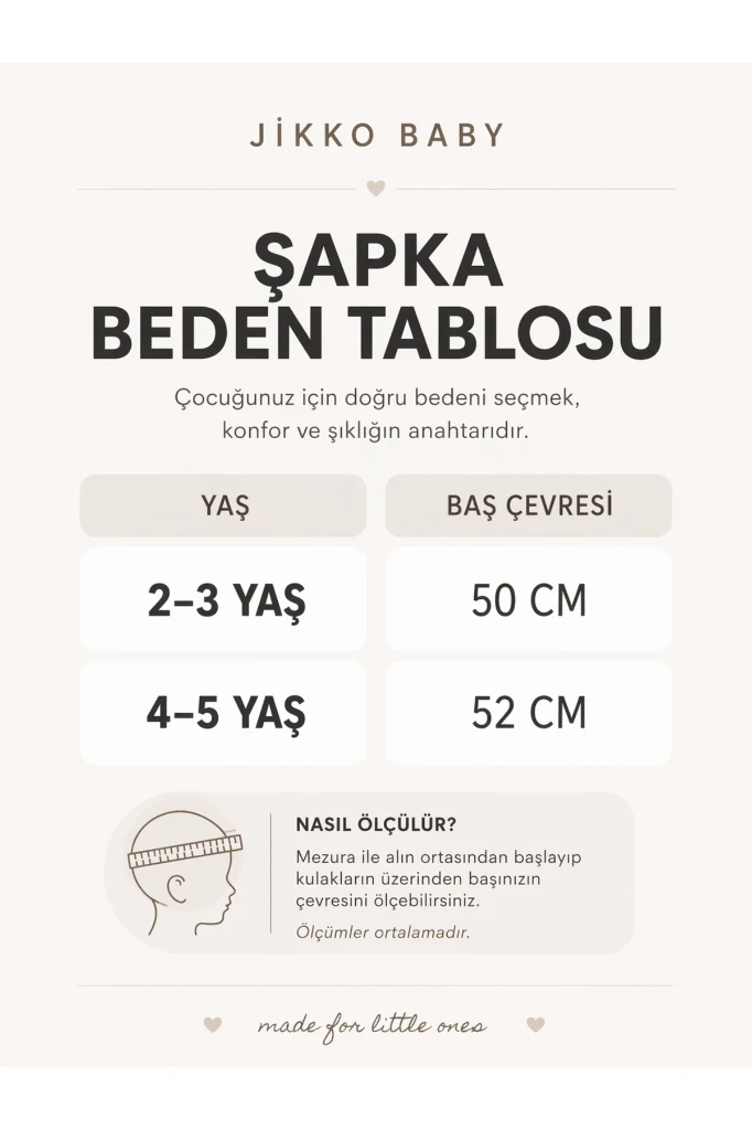 Kız Çocuk Kalp Nakışlı Balıkçı Şapka 2006 - EKRU